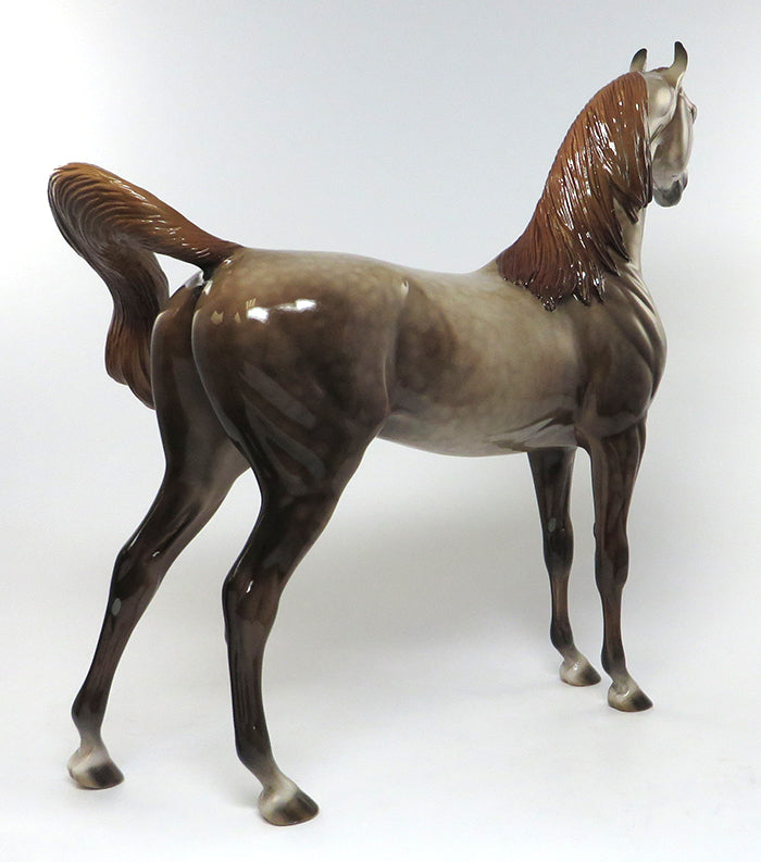 CRUZ-OOAK DAPPLE CHAMPAGNE ARABIAN MODEL HORSE 6/15