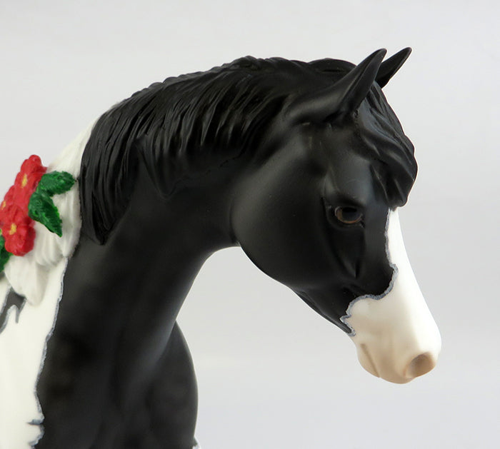 DUNNY-OOAK DAPPLE BLACK PAINT PONY MODEL HORSE 11/23/16