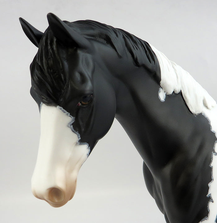 DUNNY-OOAK DAPPLE BLACK PAINT PONY MODEL HORSE 11/23/16