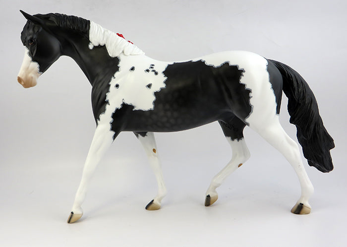 DUNNY-OOAK DAPPLE BLACK PAINT PONY MODEL HORSE 11/23/16