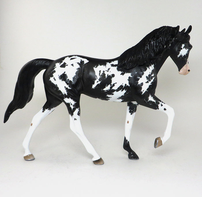 black walking horse
