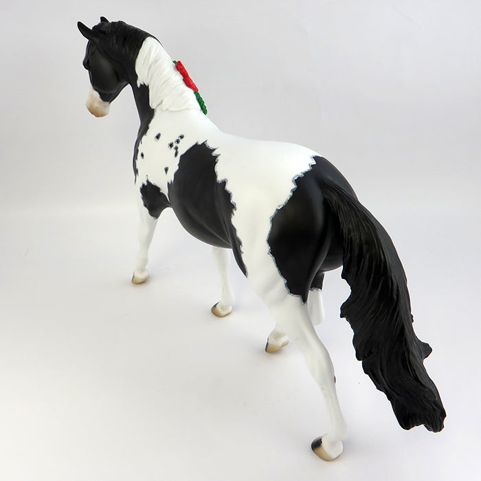 DUNNY-OOAK DAPPLE BLACK PAINT PONY MODEL HORSE 11/23/16