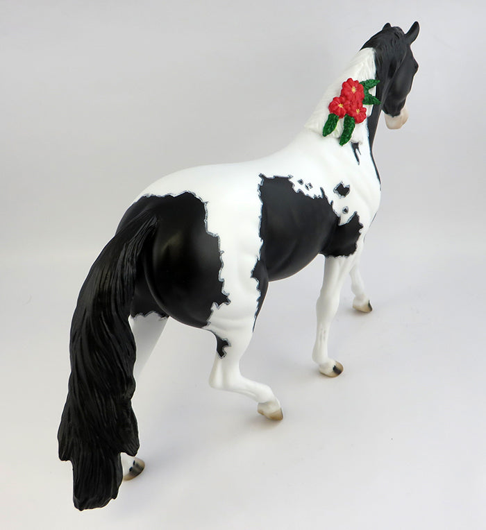DUNNY-OOAK DAPPLE BLACK PAINT PONY MODEL HORSE 11/23/16