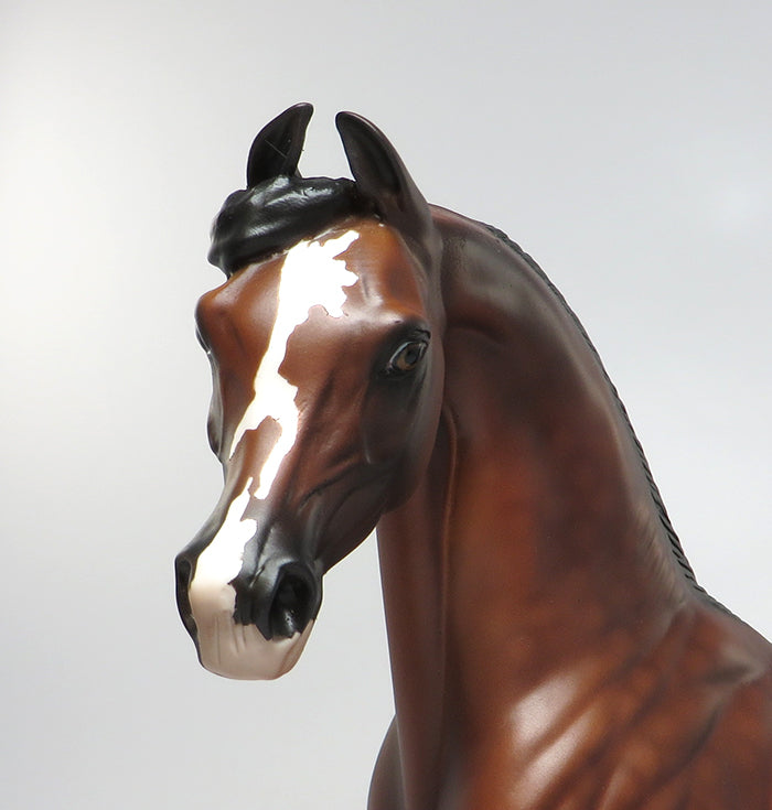 DR. PEPPER-OOAK DAPPLE BAY ARABIAN MODEL HORSE 6/15