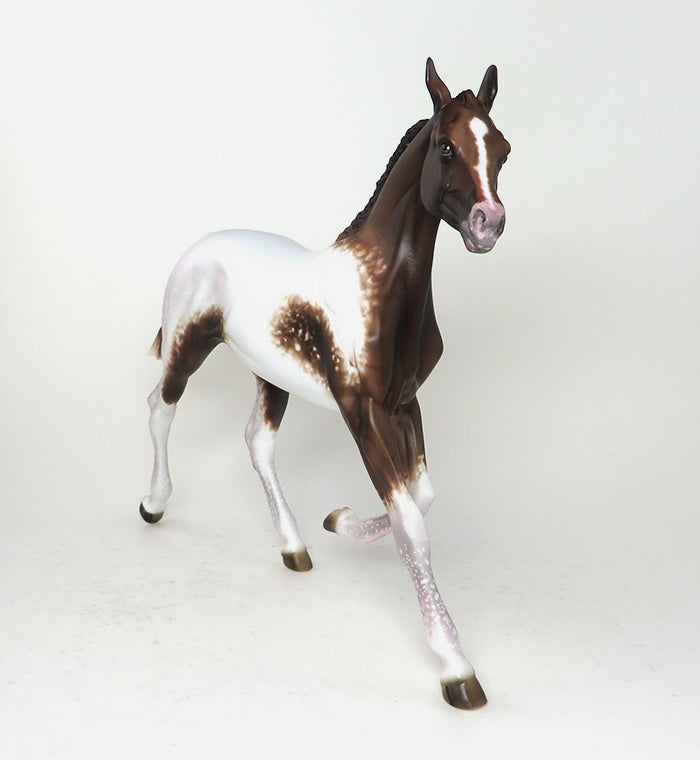 CHERRY BOBBI SOX - OOAK  Chestnut Roan Appaloosa Yearling Model Horse - 11/15