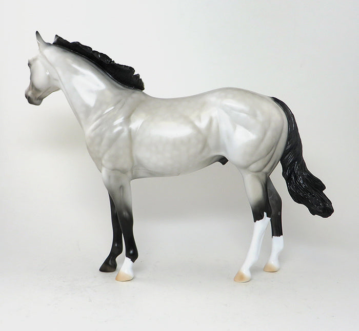 dapple grey with black points model horse