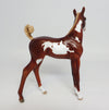 HONEY BEE GOOD~OOAK CHESTNUT PAINT FOAL MODEL HORSE 4/26