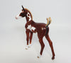 HONEY BEE GOOD~OOAK CHESTNUT PAINT FOAL MODEL HORSE 4/26