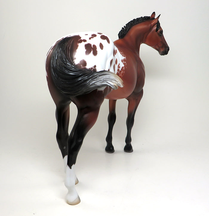 HIGH AND MIGHTY - OOAK BAY ETCHED APPALOOSA ISH by SHEILA BISHOP - 1/22