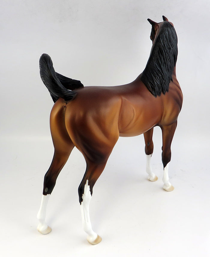 ZIPLIN-OOAK BAY ARABIAN MODEL HORSE BY DAWN QUICK 11/23/16
