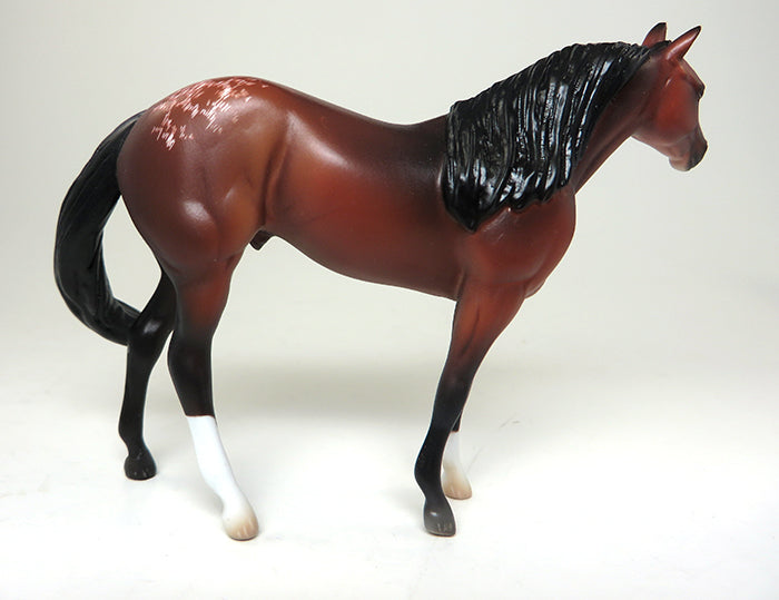JUST CAUSE - OOAK BAY APPALOOSA STOCK HORSE CHIPS by SHEILA BISHOP - 1/25
