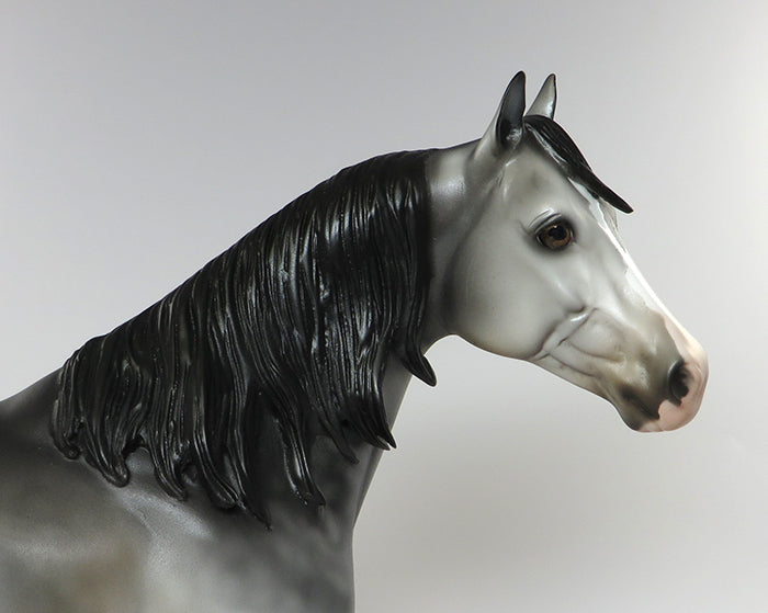 AZUL-OOAK DAPPLE GREY ISH MODEL HORSE 6/14