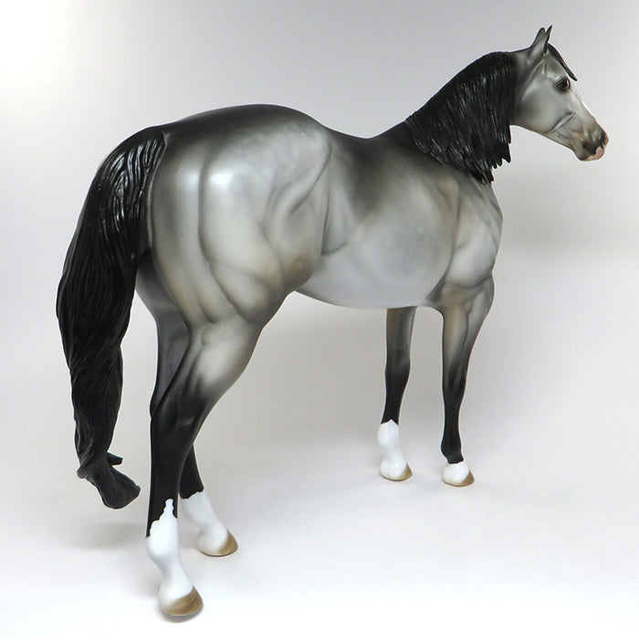 AZUL-OOAK DAPPLE GREY ISH MODEL HORSE 6/14