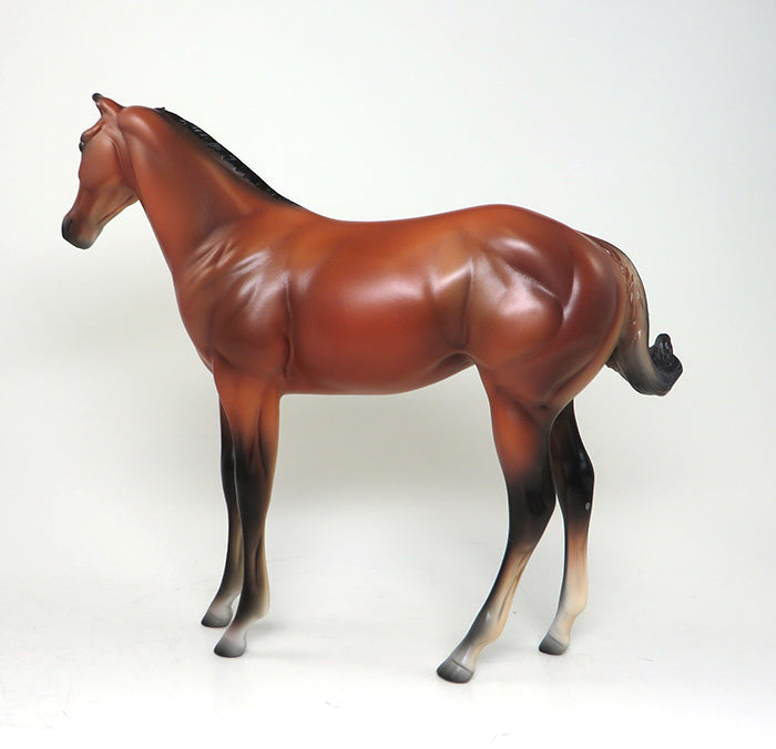 DREAM QUEEN - OOAK BAY WEANLING MODEL HORSE by SHEILA BISHOP - 1/22