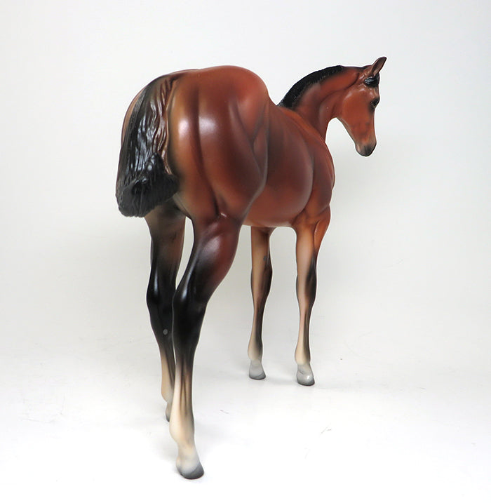 DREAM QUEEN - OOAK BAY WEANLING MODEL HORSE by SHEILA BISHOP - 1/22