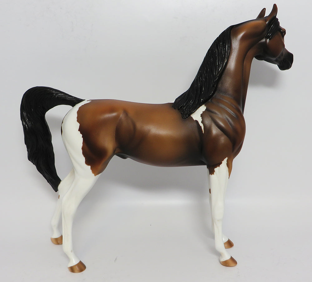 SASHA-OOAK BAY PINTO ARABIAN MODEL HORSE 4/28