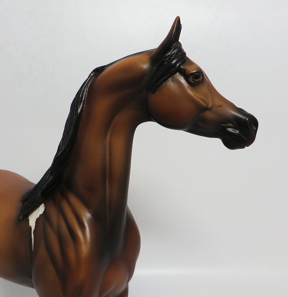 SASHA-OOAK BAY PINTO ARABIAN MODEL HORSE 4/28