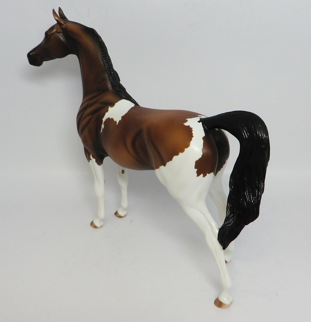 SASHA-OOAK BAY PINTO ARABIAN MODEL HORSE 4/28