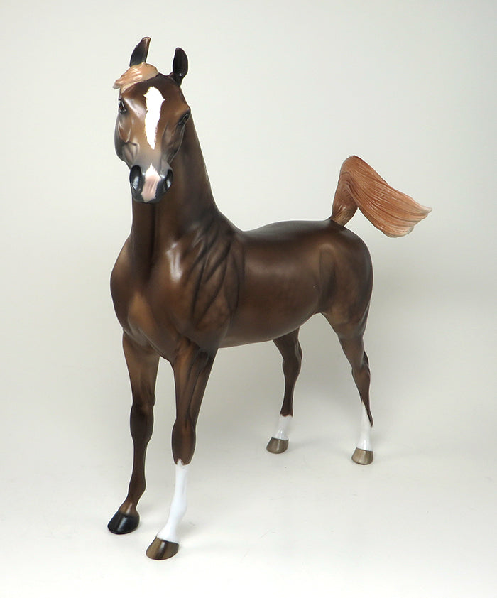 DIPPED IN CHOCOLATE-OOAK-SILVER CHOCOLATE ARABIAN MODEL HORSE 12/29