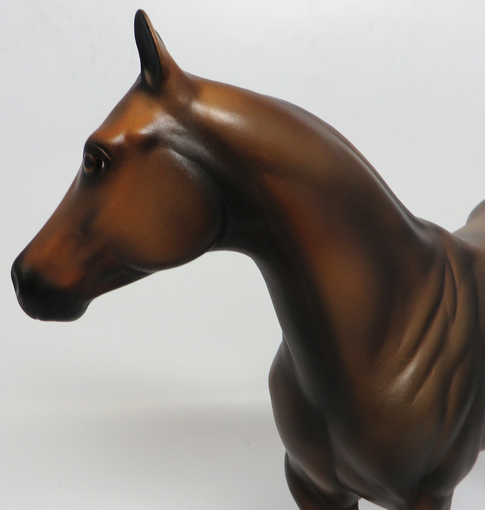 DEEP IN CHOCOLATE~OOAK DAPPLE SEAL BAY ISH MODEL HORSE 4/28