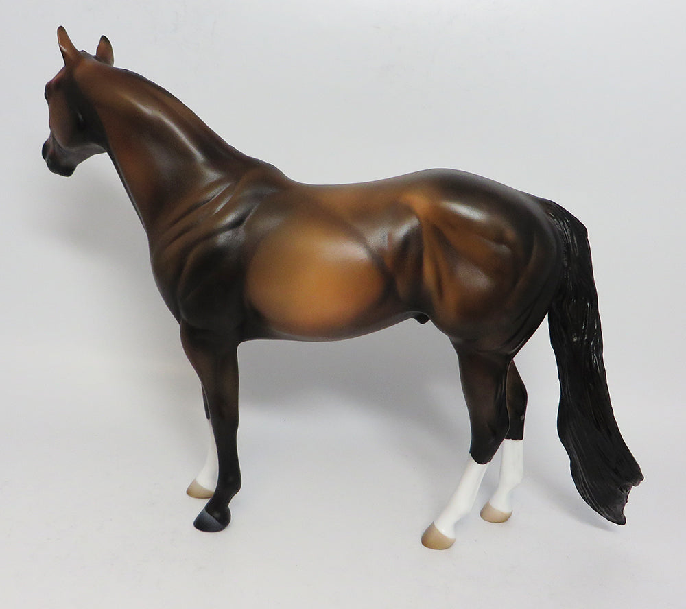 DEEP IN CHOCOLATE~OOAK DAPPLE SEAL BAY ISH MODEL HORSE 4/28