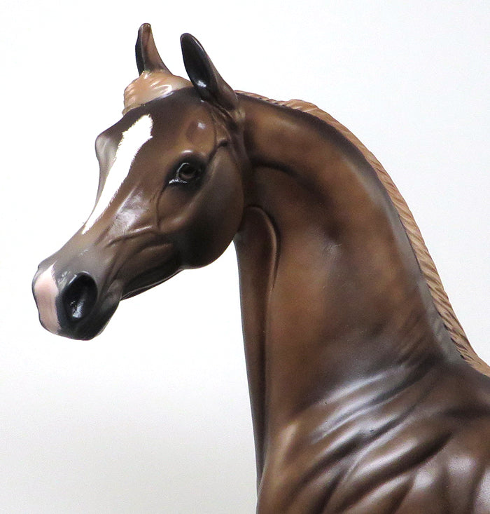 DIPPED IN CHOCOLATE-OOAK-SILVER CHOCOLATE ARABIAN MODEL HORSE 12/29
