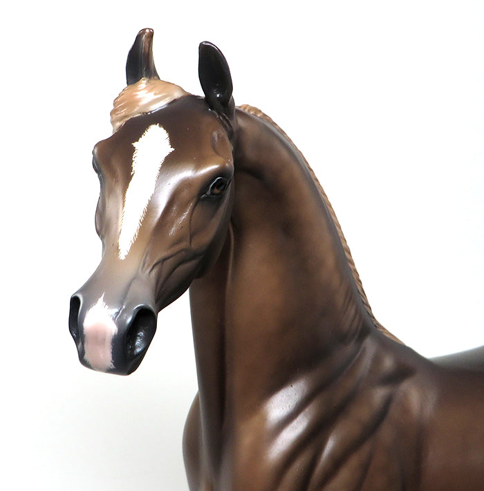 DIPPED IN CHOCOLATE-OOAK-SILVER CHOCOLATE ARABIAN MODEL HORSE 12/29