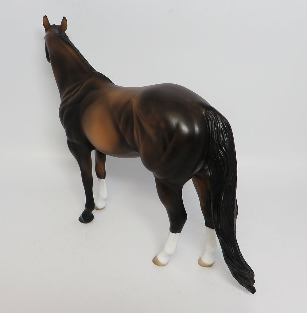 DEEP IN CHOCOLATE~OOAK DAPPLE SEAL BAY ISH MODEL HORSE 4/28