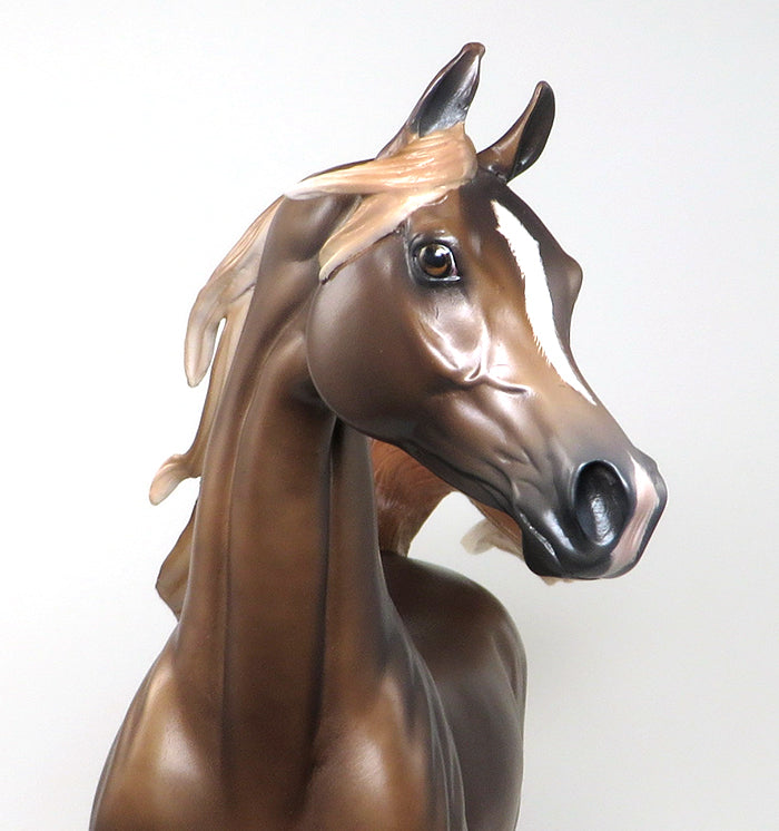 DIPPED IN CHOCOLATE-OOAK-SILVER CHOCOLATE ARABIAN MODEL HORSE 12/29