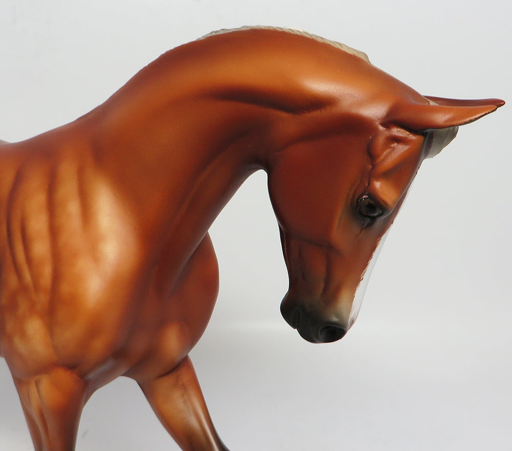 JEEP~OOAK DAPPLE SILVER BAY THOROUHBRED MODEL HORSE BY SHERYL LEISURE 4/28