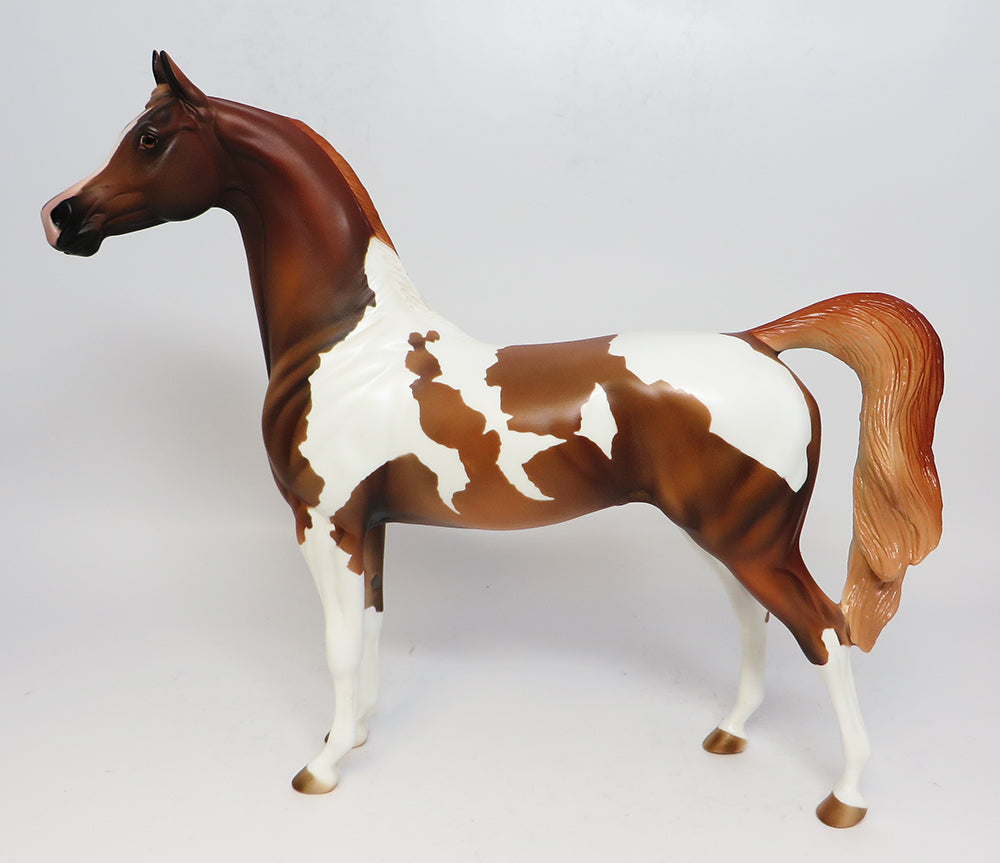 SON OF SAM-OOAK CHESNUT PINTO ARABIAN MODEL HORSE 4/28