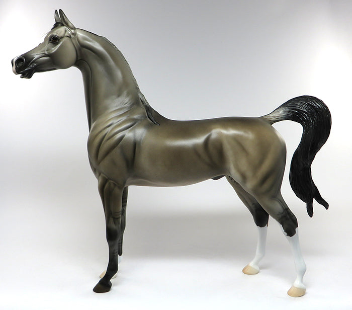 SOLTIRE-OOAK SILVER DUN ARABIAN MODEL HORSE 6/15