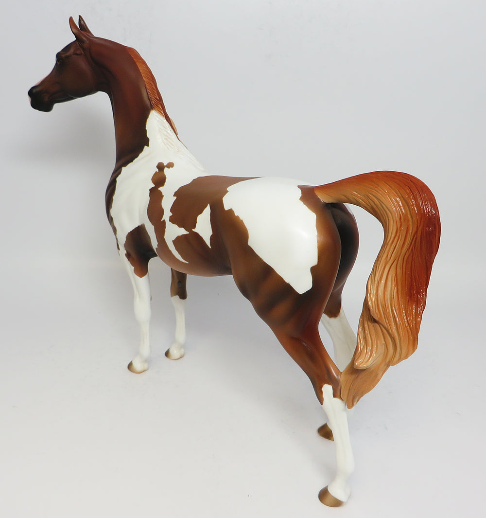 SON OF SAM-OOAK CHESNUT PINTO ARABIAN MODEL HORSE 4/28