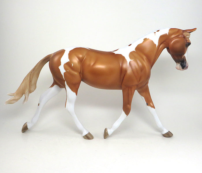 chestnut paint tobiano model horse one of a kind