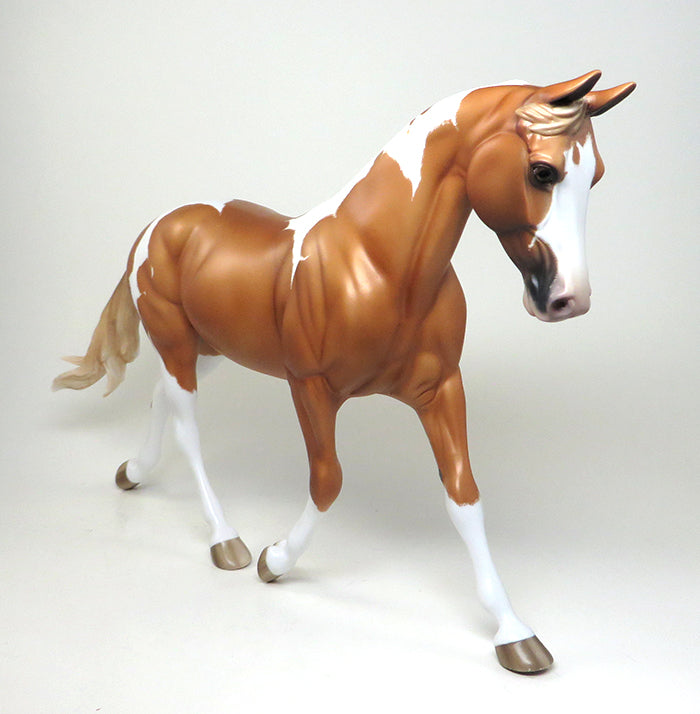 GOOD CRUIZER-OOAK-LIGHT CHESTNUT ETCHED TOBIANO THOROUGHBRED MODEL HORSE Sheryl Leisure 12/29