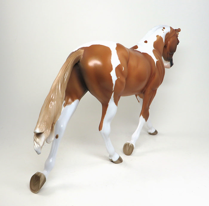GOOD CRUIZER-OOAK-LIGHT CHESTNUT ETCHED TOBIANO THOROUGHBRED MODEL HORSE Sheryl Leisure 12/29