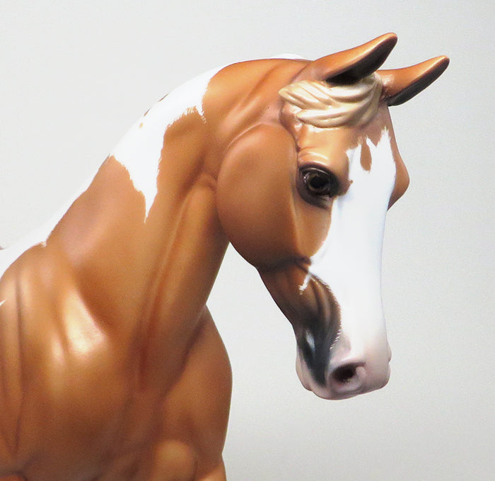 GOOD CRUIZER-OOAK-LIGHT CHESTNUT ETCHED TOBIANO THOROUGHBRED MODEL HORSE Sheryl Leisure 12/29