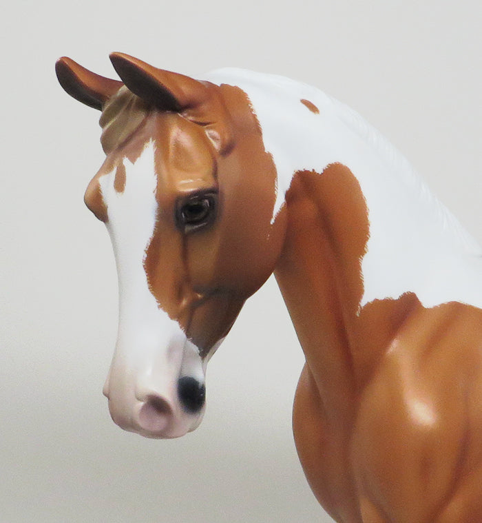 GOOD CRUIZER-OOAK-LIGHT CHESTNUT ETCHED TOBIANO THOROUGHBRED MODEL HORSE Sheryl Leisure 12/29