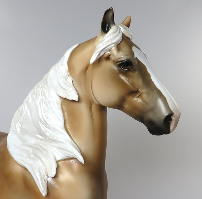 GOODBYE EARL-OOAK DAPPLED PALOMINO TROTTING DRAFTER MODEL HORSE 6/21