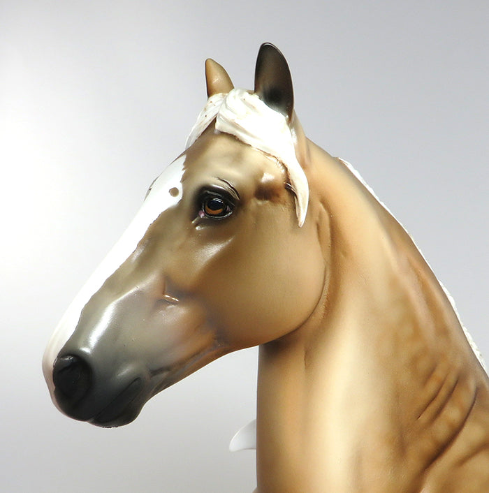 GOODBYE EARL-OOAK DAPPLED PALOMINO TROTTING DRAFTER MODEL HORSE 6/21