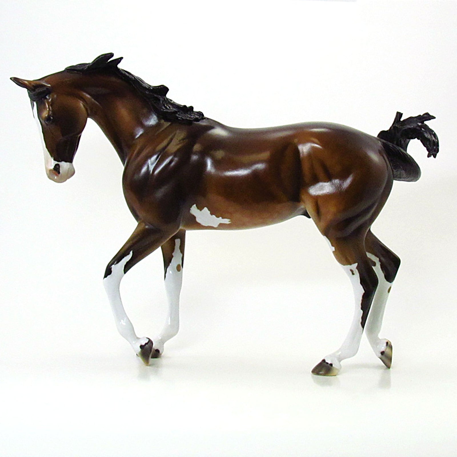 DANCE MASTER - Dappled Bay Pinto Thoroughbred Model Horse - LE13 - 6/15