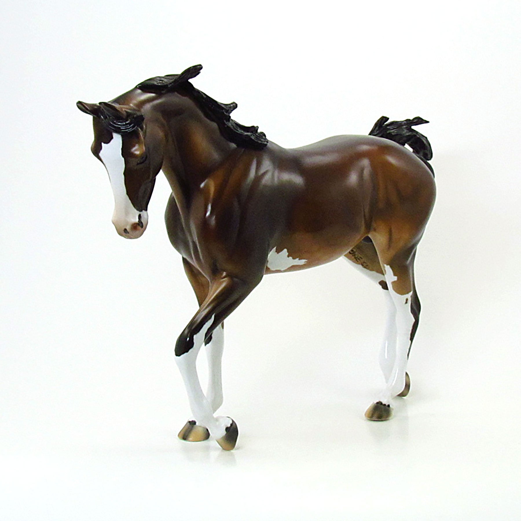 DANCE MASTER - Dappled Bay Pinto Thoroughbred Model Horse - LE13 - 6/15