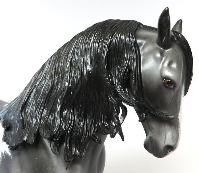 FUERTE-OOAK ETCHED BLUE ROAN ANDALUSIAN MODEL HORSE 6/21