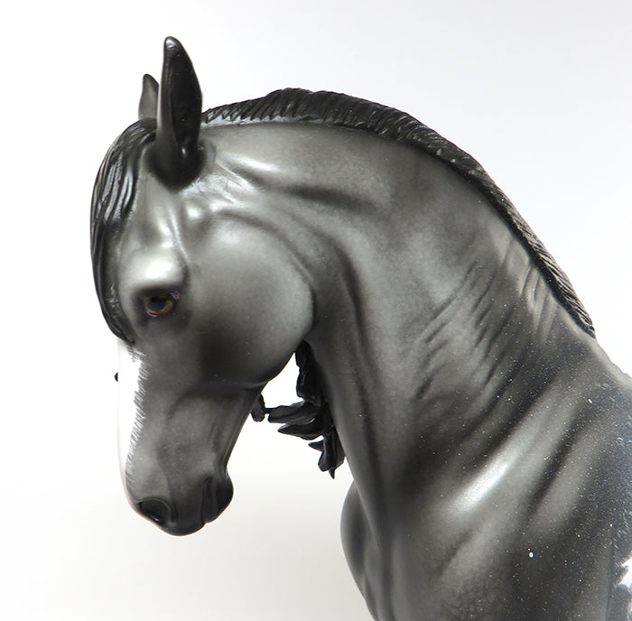 FUERTE-OOAK ETCHED BLUE ROAN ANDALUSIAN MODEL HORSE 6/21