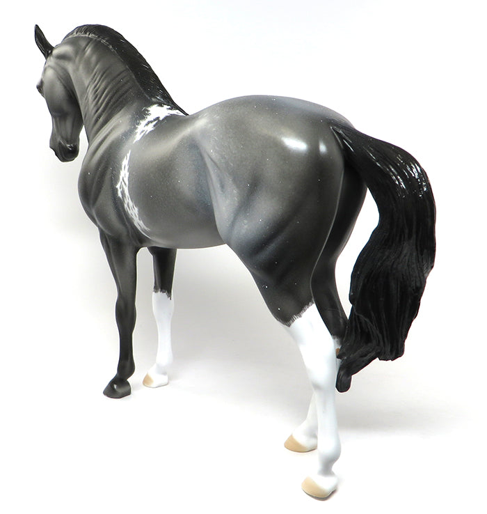 FUERTE-OOAK ETCHED BLUE ROAN ANDALUSIAN MODEL HORSE 6/21