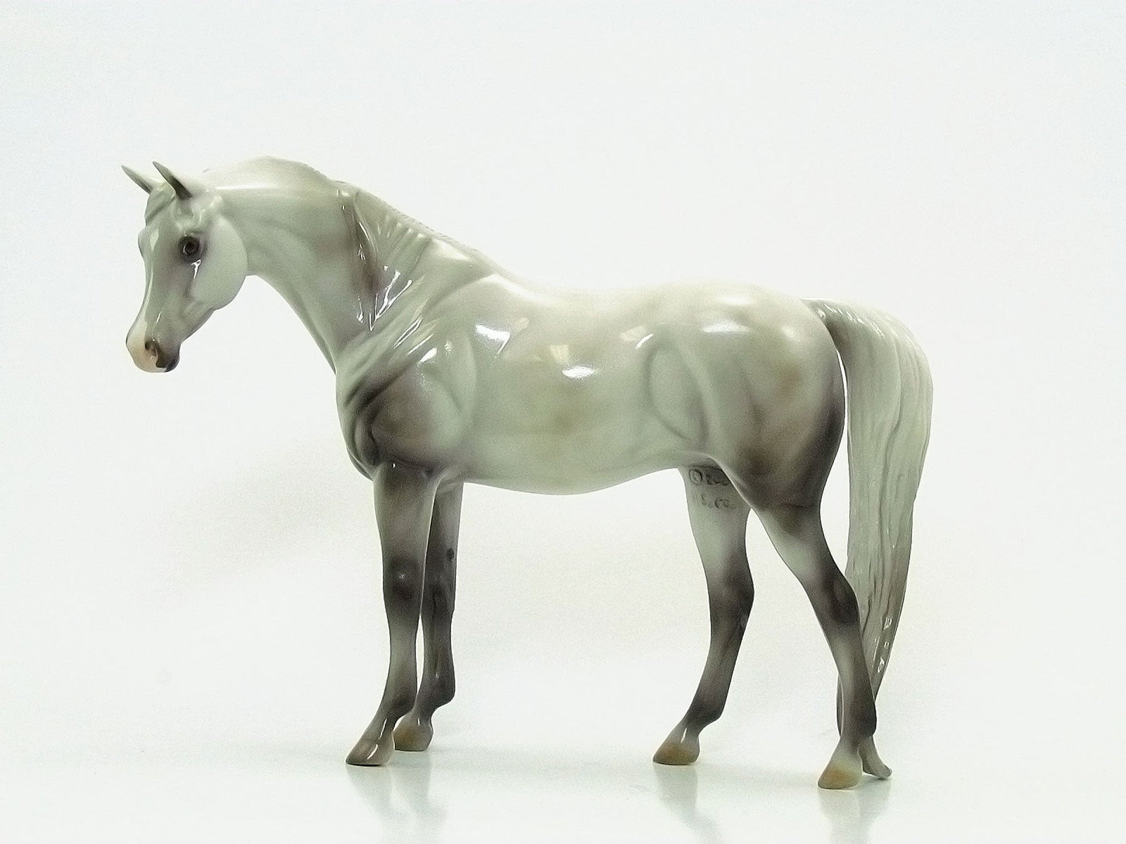 MICA DUST - OOAK Dapple Grey Arabian Model Horse Pebble - 6/15