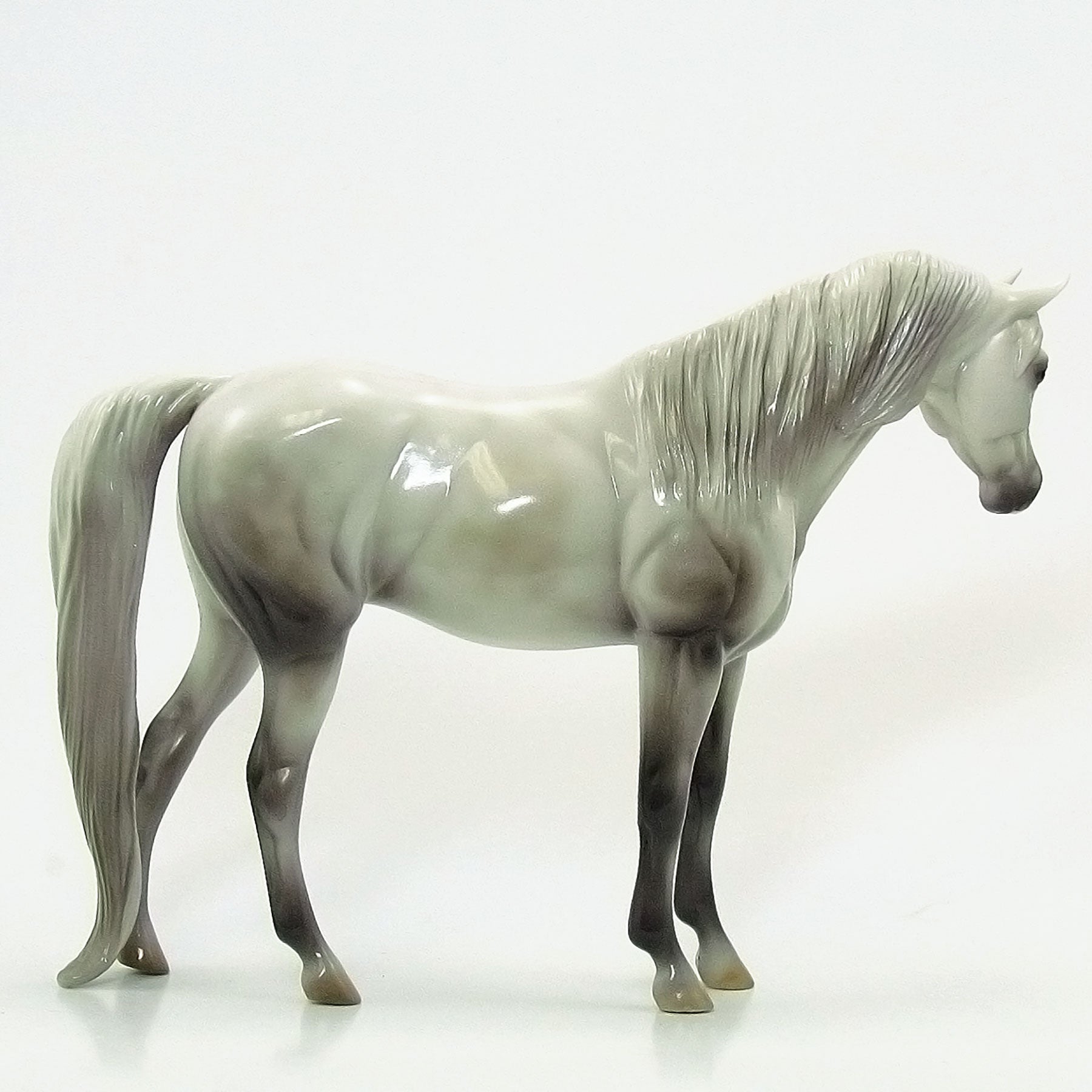 MICA DUST - OOAK Dapple Grey Arabian Model Horse Pebble - 6/15