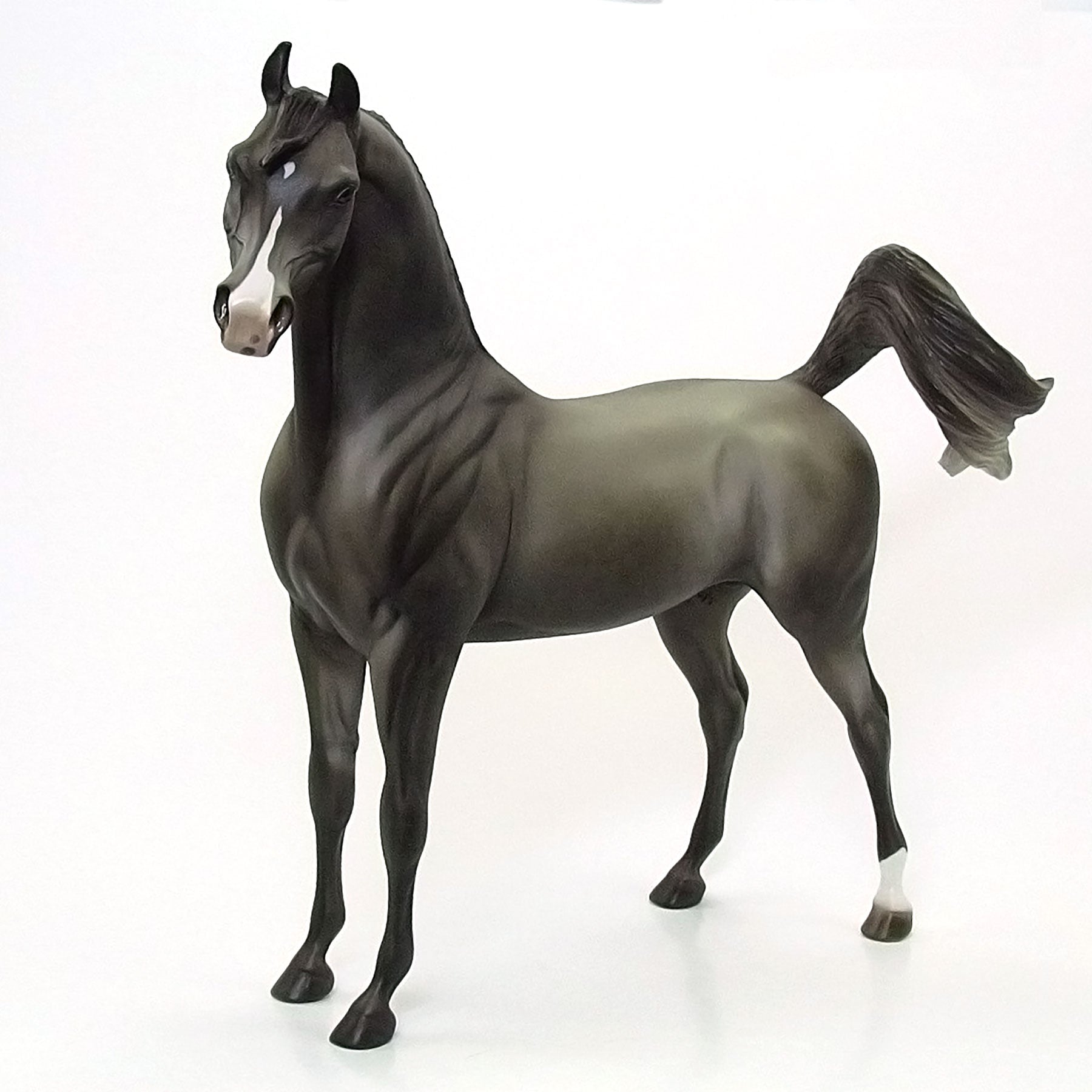 DEITSH - Dark Dapple Grey Arabian Model Horse - LE3 - 6/15