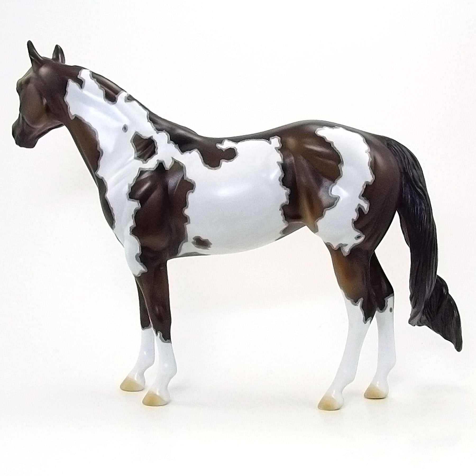 JANESVILLE - OOAK  Dark Bay Overo &quot;Nickering&quot; Paint with Mapping 4/15