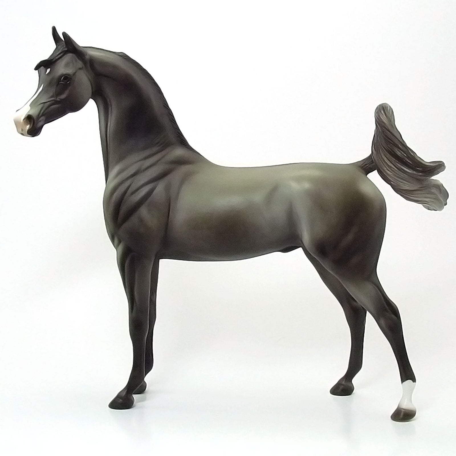 DEITSH - Dark Dapple Grey Arabian Model Horse - LE3 - 6/15